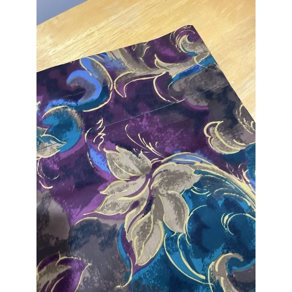 JCPenney Botanical‎ Scroll Floral Teal Gold Valance 84x18